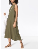 wrap-effect midi dress