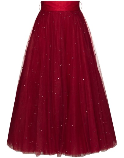 Swarovski-studded tulle skirt