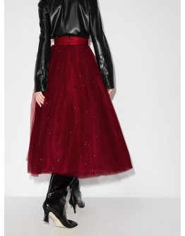 Swarovski-studded tulle skirt