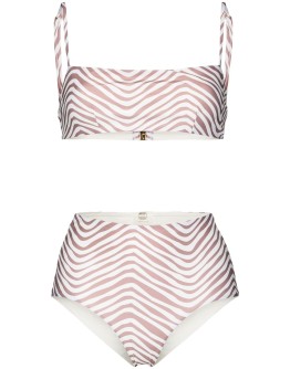 Tahiti stripe-pattern bikini
