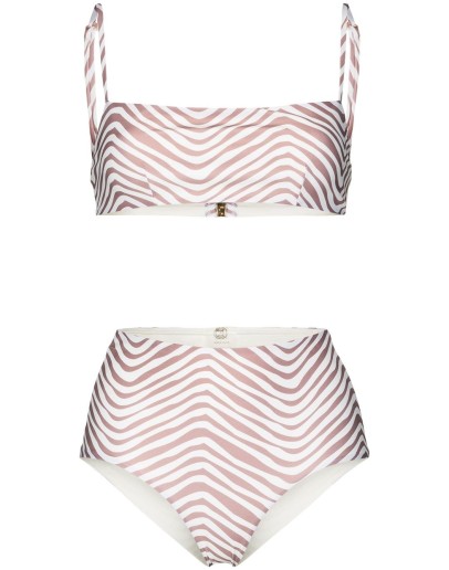 Tahiti stripe-pattern bikini