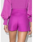 logo-plaque high-waist shorts