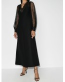 lace detail midi dress