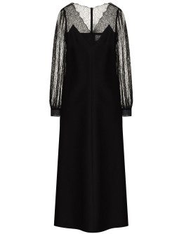 lace detail midi dress