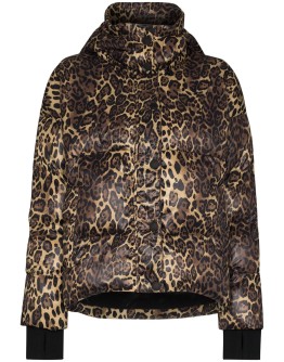 Highland jaguar print puffer jacket 