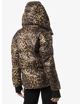 Highland jaguar print puffer jacket 