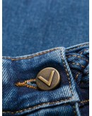braided-waistband skinny jeans