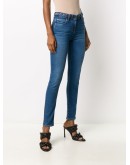 braided-waistband skinny jeans