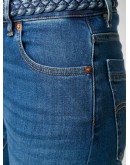 braided-waistband skinny jeans