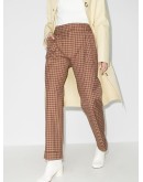 Brixton high-waist check trousers
