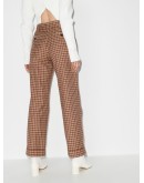 Brixton high-waist check trousers