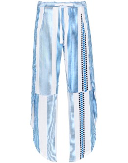Mizan tie waist striped trousers