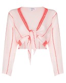 Jemari tie-front striped top