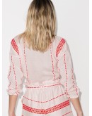 Jemari tie-front striped top