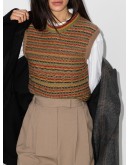 Rasta striped knit vest