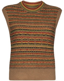 Rasta striped knit vest