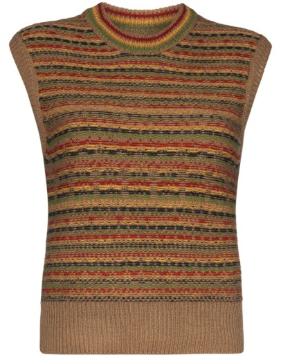 Rasta striped knit vest