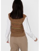 Rasta striped knit vest