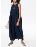 halterneck loose jumpsuit