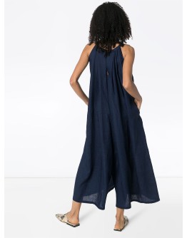 halterneck loose jumpsuit