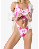 Emma floral print cut-out swimsuit