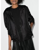 logo-print faille hooded jacket