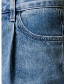 high-waisted tapered-leg jeans