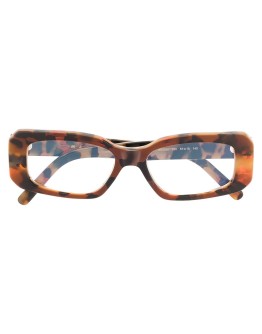 rectangular frame tortoise-shell glasses