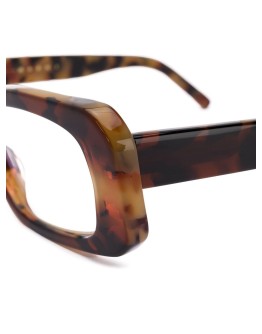 rectangular frame tortoise-shell glasses