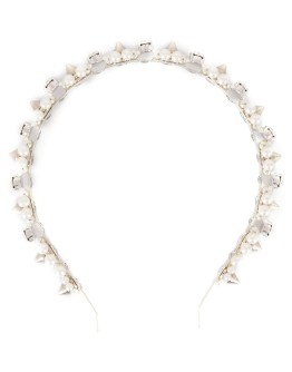 faux-pearl and crystal headband