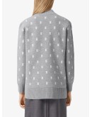 monogram button-front cardigan
