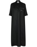studded linen dress