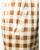 wide-leg check trousers