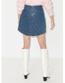 studded denim skirt