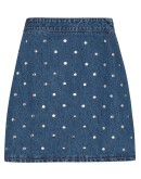 studded denim skirt