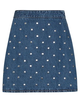 studded denim skirt