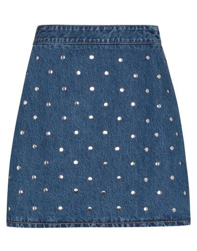 studded denim skirt