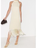 olympia croc effect halterneck dress