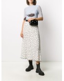 polka dot midi skirt