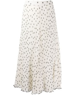 polka dot midi skirt