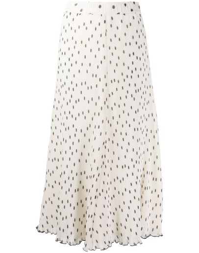 polka dot midi skirt