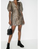leopard-print mini dress