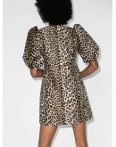leopard-print mini dress