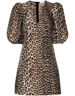 leopard-print mini dress
