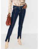 stitch-trim skinny jeans