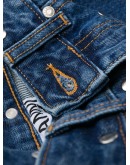 straight-leg studded denim jeans