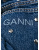 straight-leg studded denim jeans