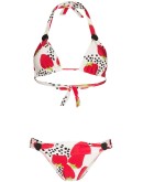 strawberry-print halterneck bikini
