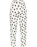 cropped polka dot trousers