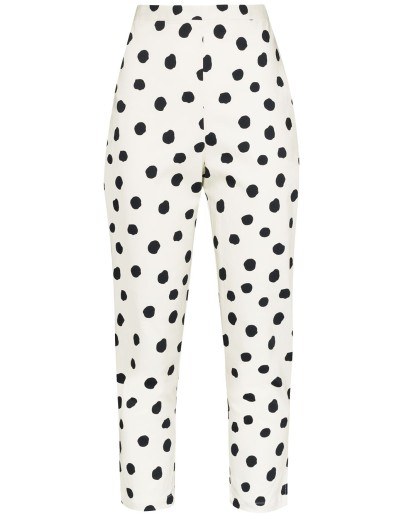 cropped polka dot trousers